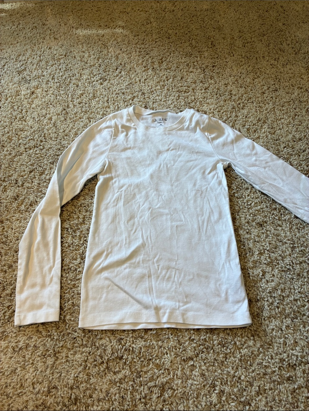 J. Crew Men’s Long-Sleeve Crewneck Shirt - White